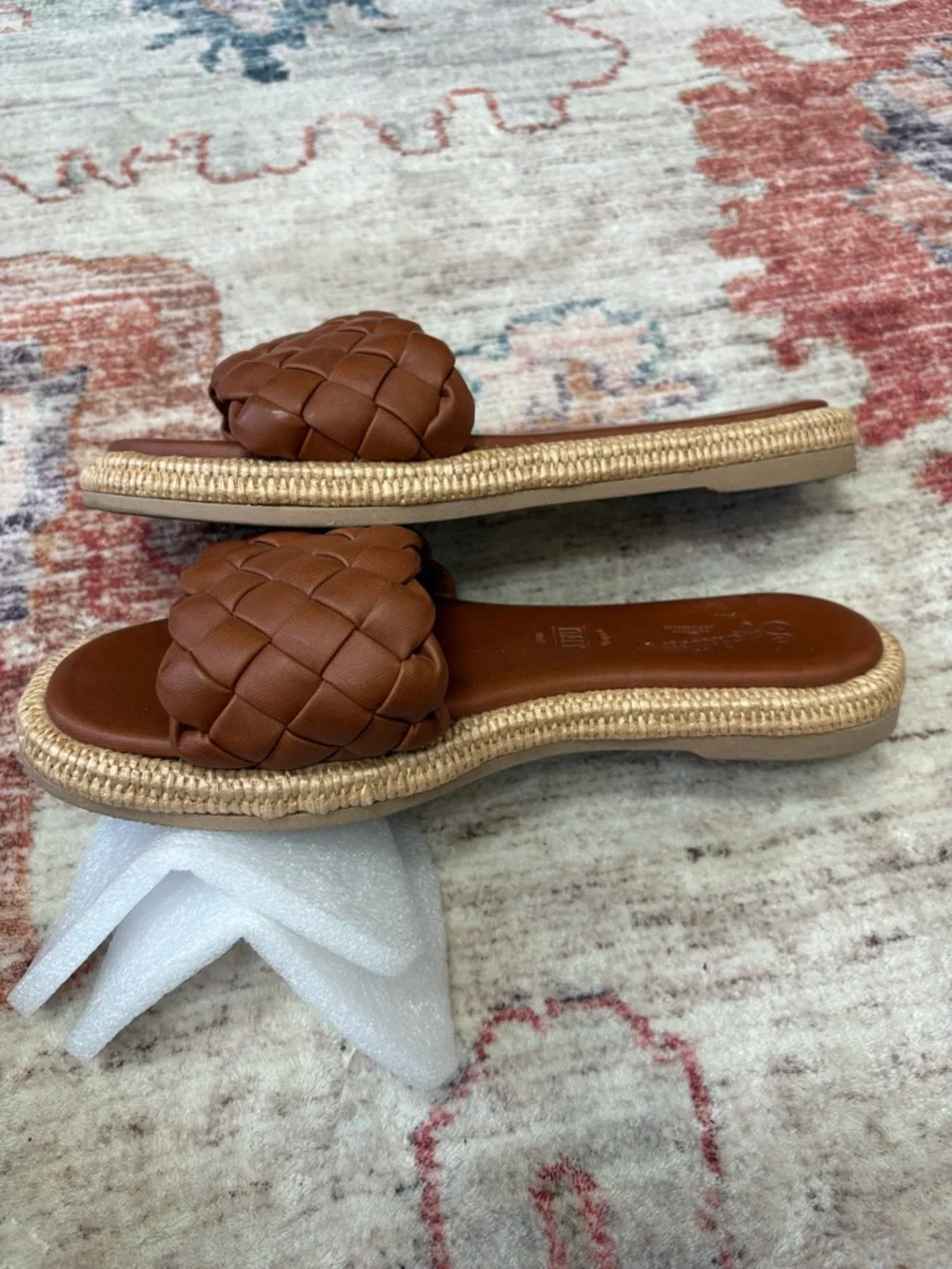 Seychelles Bellissima Sandal Tan Brown Vegan Leather w/Raffia Size‎ 8.5